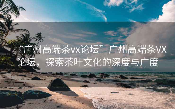 “廣州高端茶vx論壇”廣州高端茶VX論壇，探索茶葉文化的深度與廣度