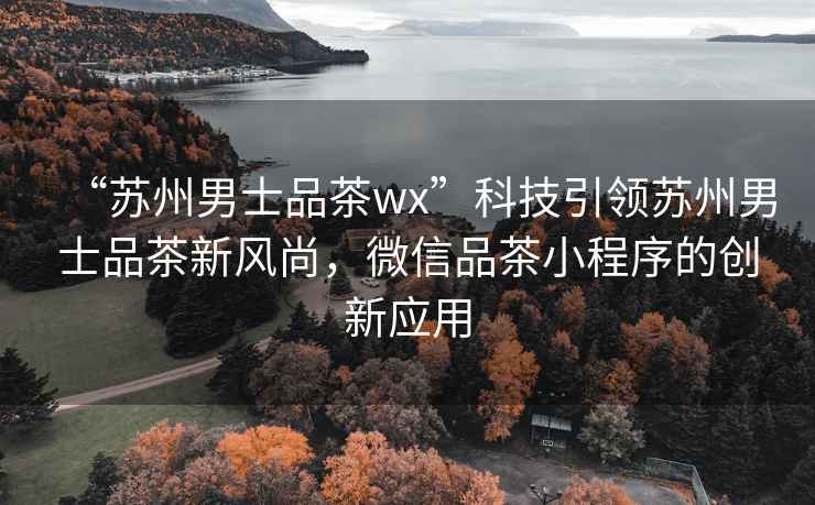 “蘇州男士品茶wx”科技引領(lǐng)蘇州男士品茶新風(fēng)尚，微信品茶小程序的創(chuàng)新應(yīng)用