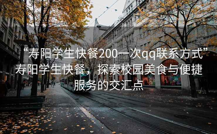“壽陽(yáng)學(xué)生快餐200一次qq聯(lián)系方式”壽陽(yáng)學(xué)生快餐，探索校園美食與便捷服務(wù)的交匯點(diǎn)