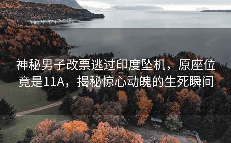 神秘男子改票逃過印度墜機，原座位竟是11A，揭秘驚心動魄的生死瞬間