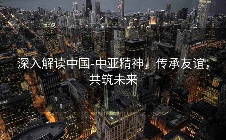 深入解讀中國-中亞精神，傳承友誼，共筑未來