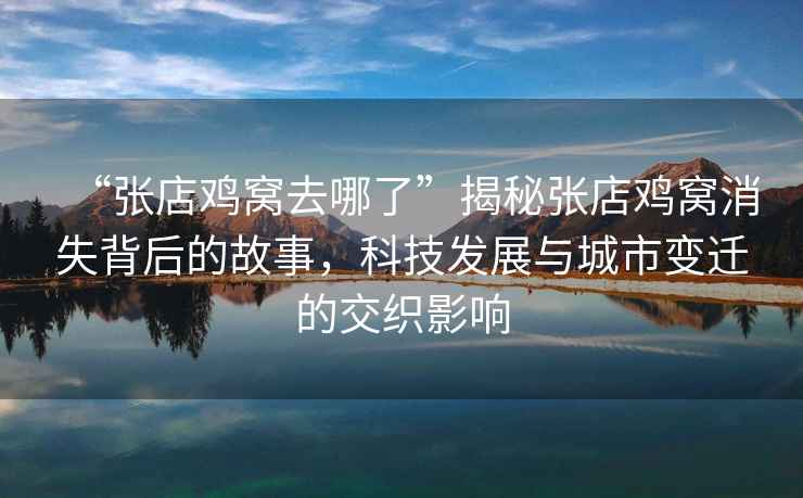 “張店雞窩去哪了”揭秘張店雞窩消失背后的故事，科技發(fā)展與城市變遷的交織影響