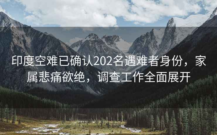印度空難已確認(rèn)202名遇難者身份，家屬悲痛欲絕，調(diào)查工作全面展開