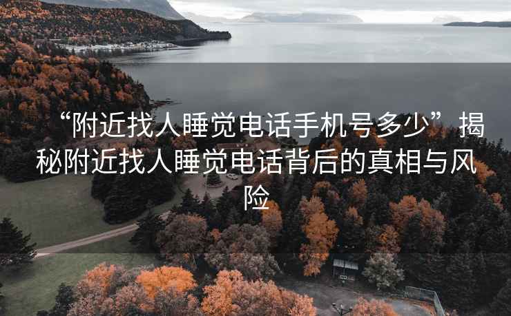 “附近找人睡覺電話手機(jī)號(hào)多少”揭秘附近找人睡覺電話背后的真相與風(fēng)險(xiǎn)