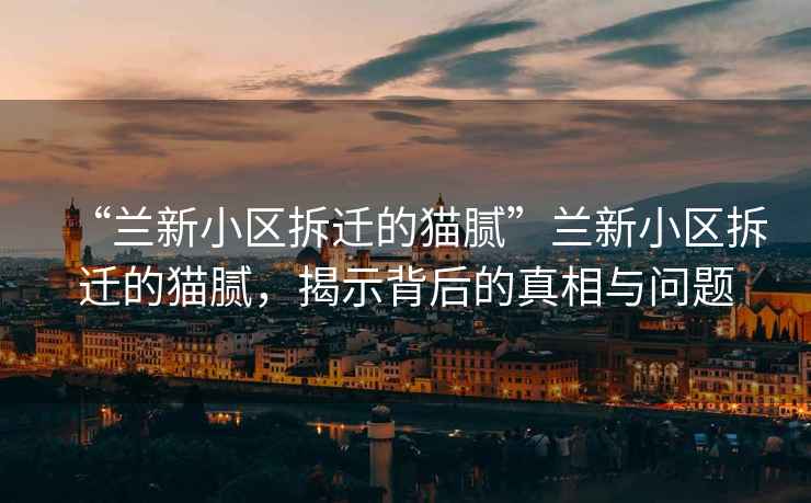 “蘭新小區(qū)拆遷的貓膩”蘭新小區(qū)拆遷的貓膩，揭示背后的真相與問題