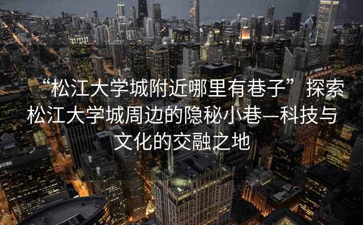 “松江大學城附近哪里有巷子”探索松江大學城周邊的隱秘小巷—科技與文化的交融之地