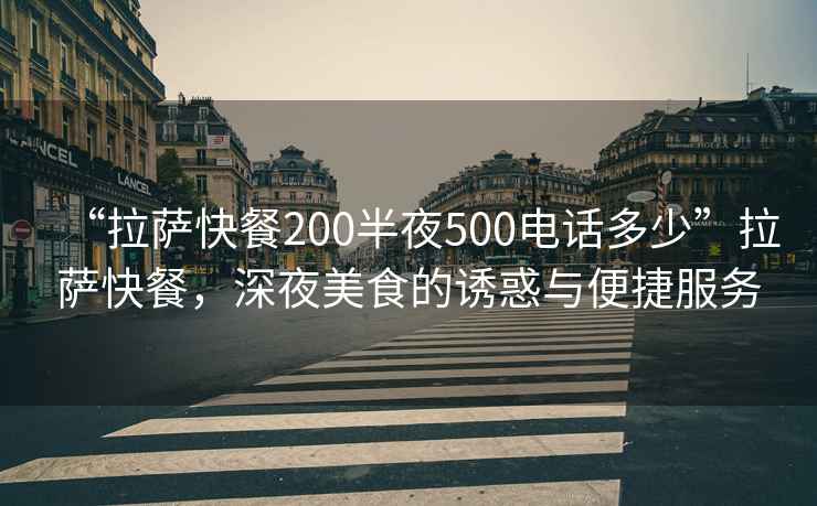 “拉薩快餐200半夜500電話多少”拉薩快餐，深夜美食的誘惑與便捷服務(wù)