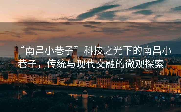“南昌小巷子”科技之光下的南昌小巷子，傳統(tǒng)與現(xiàn)代交融的微觀探索