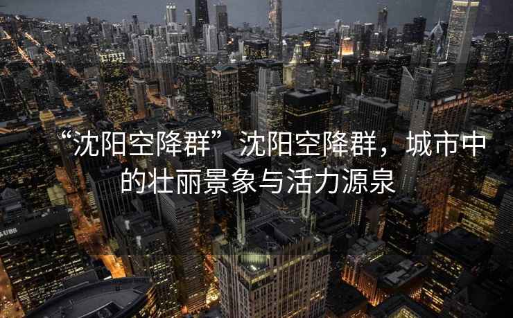 “沈陽空降群”沈陽空降群，城市中的壯麗景象與活力源泉