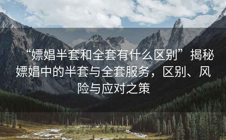 “嫖娼半套和全套有什么區(qū)別”揭秘嫖娼中的半套與全套服務，區(qū)別、風險與應對之策