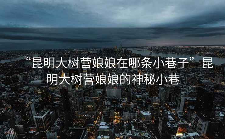 “昆明大樹營娘娘在哪條小巷子”昆明大樹營娘娘的神秘小巷