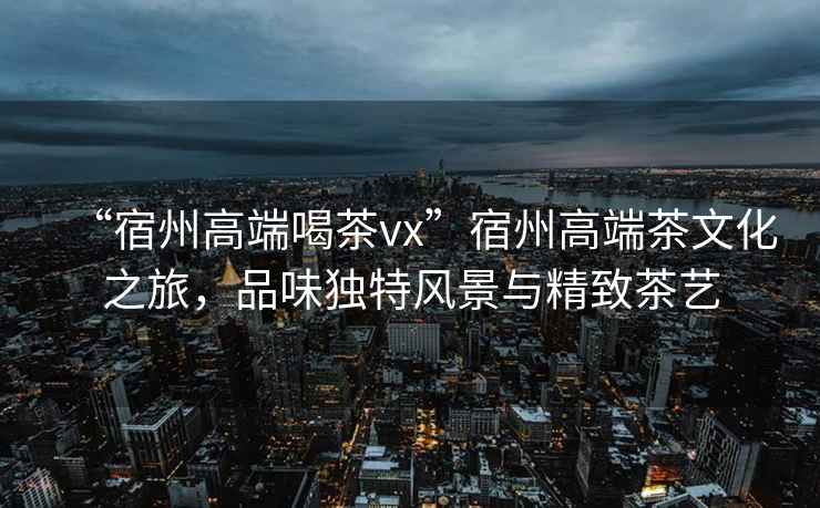 “宿州高端喝茶vx”宿州高端茶文化之旅，品味獨特風景與精致茶藝
