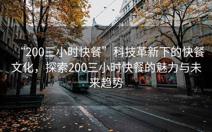 “200三小時(shí)快餐”科技革新下的快餐文化，探索200三小時(shí)快餐的魅力與未來趨勢(shì)
