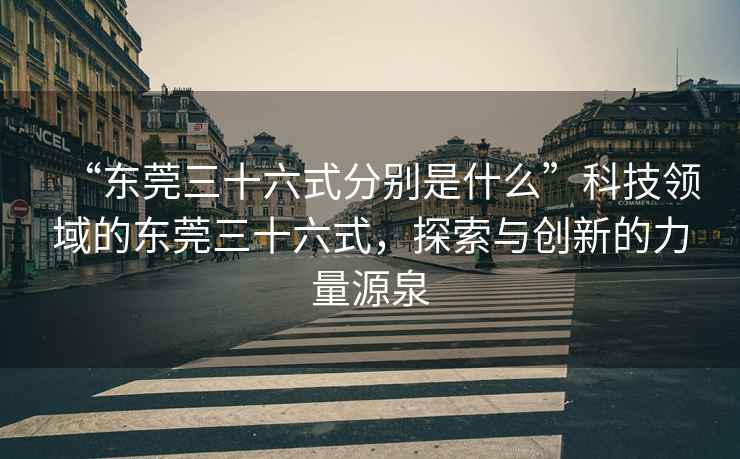 “東莞三十六式分別是什么”科技領域的東莞三十六式，探索與創(chuàng)新的力量源泉