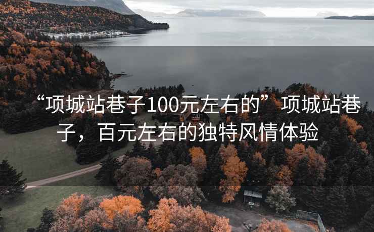 “項(xiàng)城站巷子100元左右的”項(xiàng)城站巷子，百元左右的獨(dú)特風(fēng)情體驗(yàn)