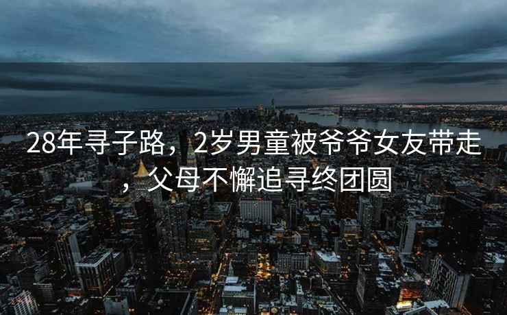 28年尋子路，2歲男童被爺爺女友帶走，父母不懈追尋終團圓