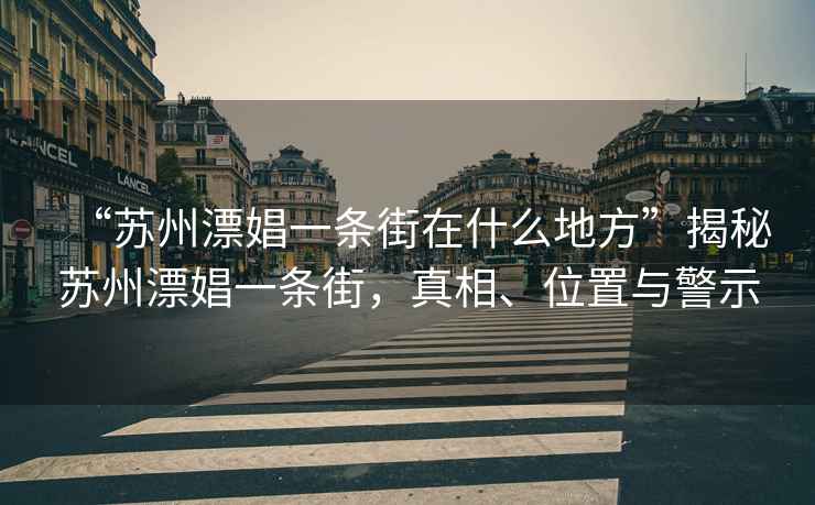 “蘇州漂娼一條街在什么地方”揭秘蘇州漂娼一條街，真相、位置與警示
