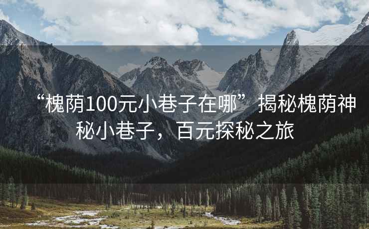 “槐蔭100元小巷子在哪”揭秘槐蔭神秘小巷子，百元探秘之旅