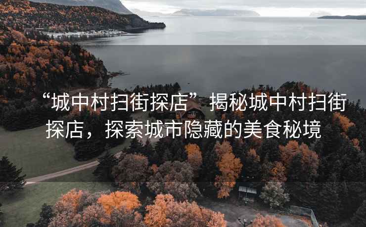 “城中村掃街探店”揭秘城中村掃街探店，探索城市隱藏的美食秘境