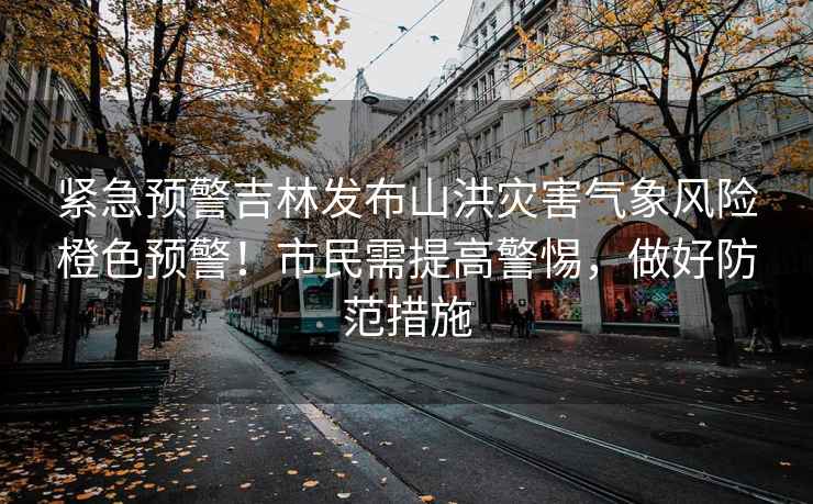 緊急預(yù)警吉林發(fā)布山洪災(zāi)害氣象風(fēng)險橙色預(yù)警！市民需提高警惕，做好防范措施