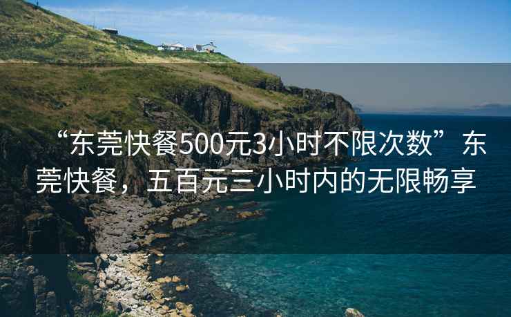 “東莞快餐500元3小時(shí)不限次數(shù)”東莞快餐，五百元三小時(shí)內(nèi)的無限暢享