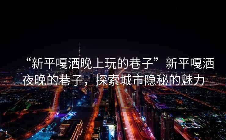 “新平嘎灑晚上玩的巷子”新平嘎灑夜晚的巷子，探索城市隱秘的魅力