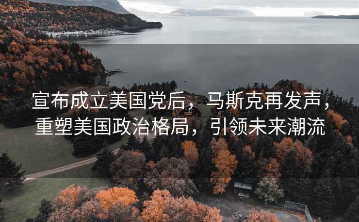 宣布成立美國黨后，馬斯克再發(fā)聲，重塑美國政治格局，引領未來潮流