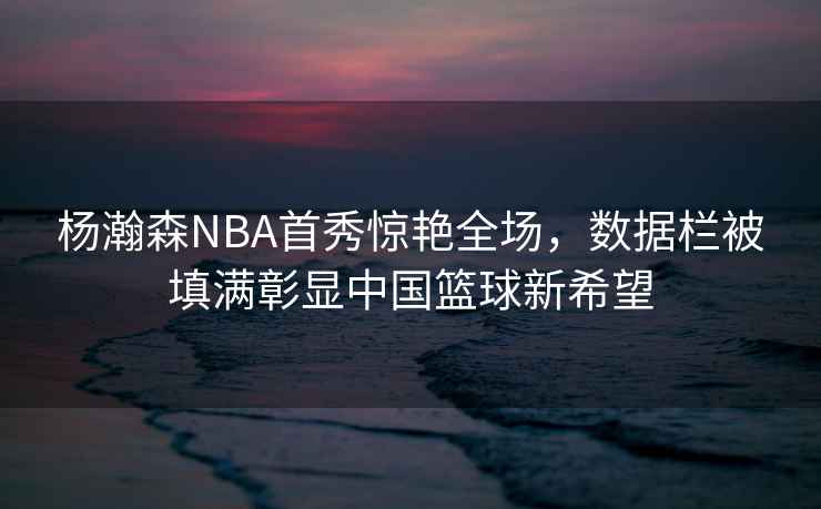 楊瀚森NBA首秀驚艷全場，數(shù)據(jù)欄被填滿彰顯中國籃球新希望