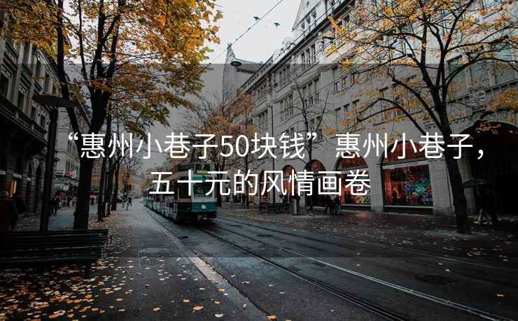 “惠州小巷子50塊錢”惠州小巷子，五十元的風情畫卷