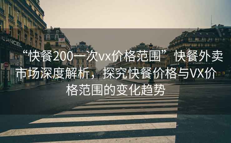 “快餐200一次vx價(jià)格范圍”快餐外賣市場深度解析，探究快餐價(jià)格與VX價(jià)格范圍的變化趨勢