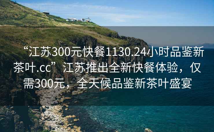 “江蘇300元快餐1130.24小時品鑒新茶葉.cc”江蘇推出全新快餐體驗(yàn)，僅需300元，全天候品鑒新茶葉盛宴