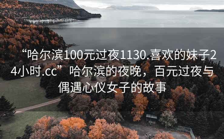 “哈爾濱100元過夜1130.喜歡的妹子24小時.cc”哈爾濱的夜晚，百元過夜與偶遇心儀女子的故事