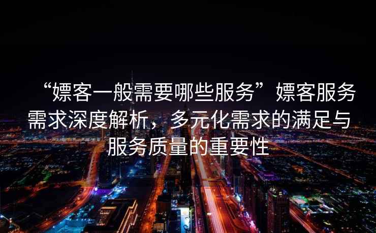 “嫖客一般需要哪些服務(wù)”嫖客服務(wù)需求深度解析，多元化需求的滿足與服務(wù)質(zhì)量的重要性