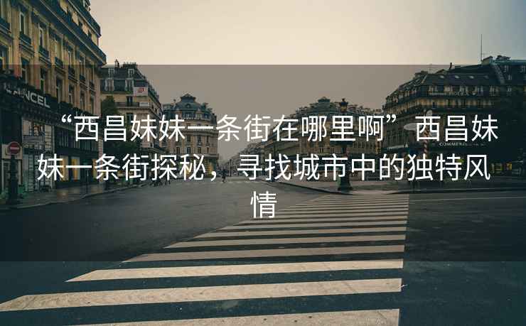 “西昌妹妹一條街在哪里啊”西昌妹妹一條街探秘，尋找城市中的獨(dú)特風(fēng)情