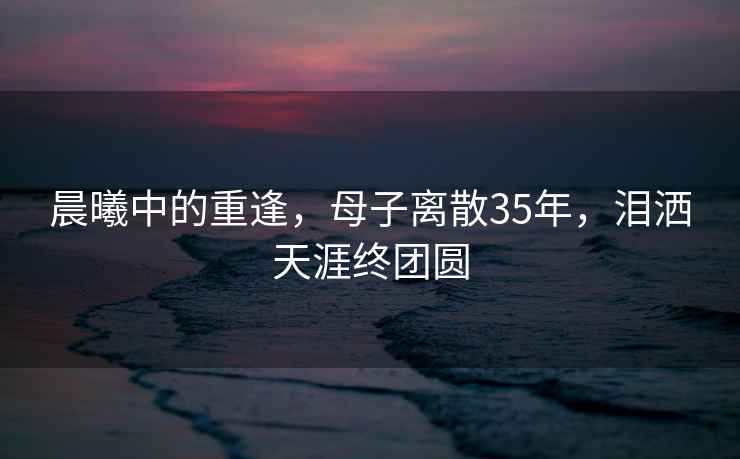 晨曦中的重逢，母子離散35年，淚灑天涯終團(tuán)圓