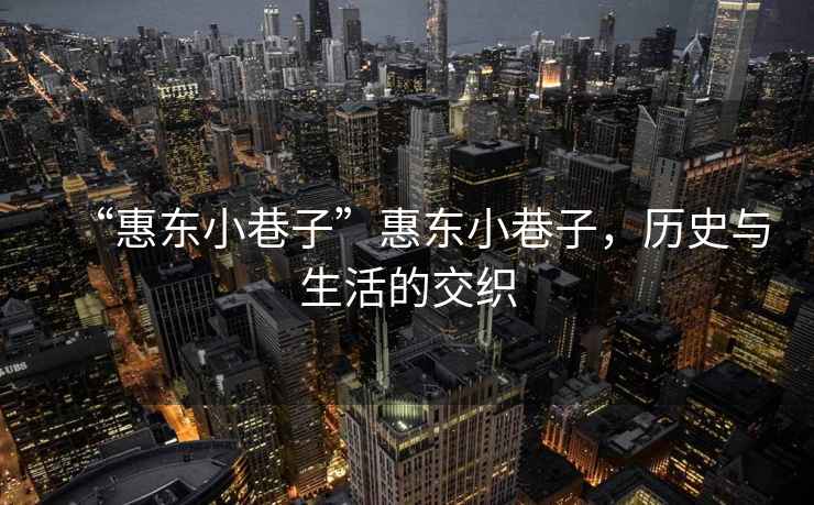 “惠東小巷子”惠東小巷子，歷史與生活的交織