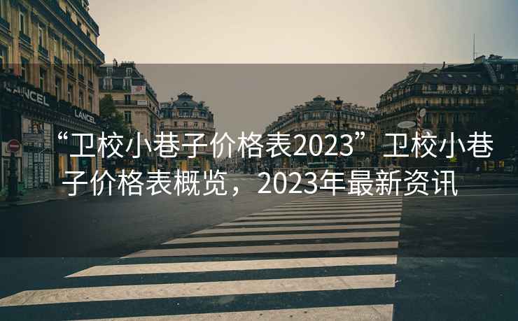“衛(wèi)校小巷子價(jià)格表2023”衛(wèi)校小巷子價(jià)格表概覽，2023年最新資訊