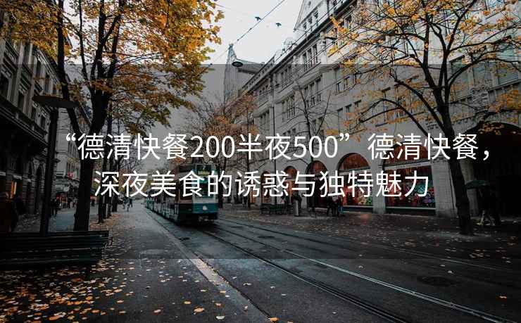 “德清快餐200半夜500”德清快餐，深夜美食的誘惑與獨(dú)特魅力
