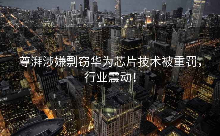 尊湃涉嫌剽竊華為芯片技術(shù)被重罰，行業(yè)震動！
