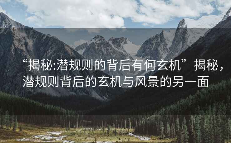 “揭秘:潛規(guī)則的背后有何玄機”揭秘，潛規(guī)則背后的玄機與風景的另一面