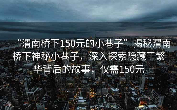 “渭南橋下150元的小巷子”揭秘渭南橋下神秘小巷子，深入探索隱藏于繁華背后的故事，僅需150元