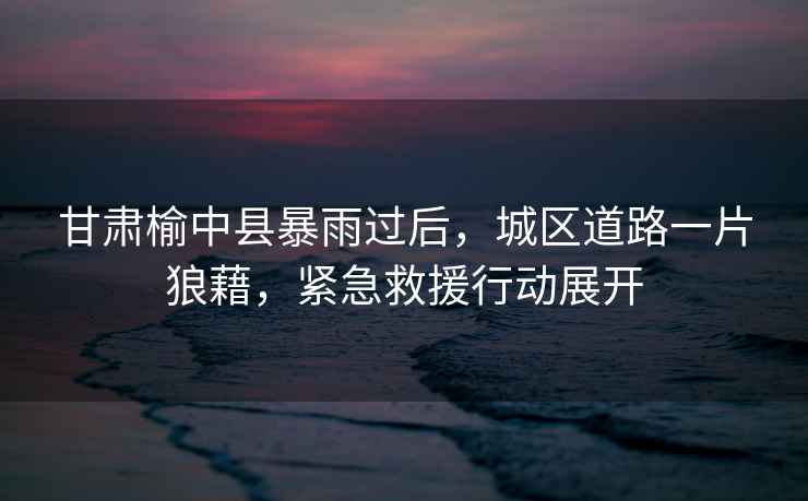 甘肅榆中縣暴雨過后，城區(qū)道路一片狼藉，緊急救援行動(dòng)展開