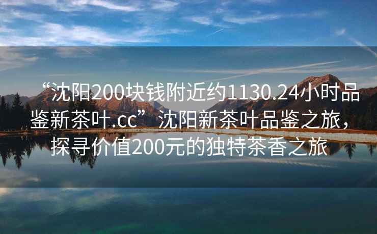 “沈陽200塊錢附近約1130.24小時品鑒新茶葉.cc”沈陽新茶葉品鑒之旅，探尋價(jià)值200元的獨(dú)特茶香之旅
