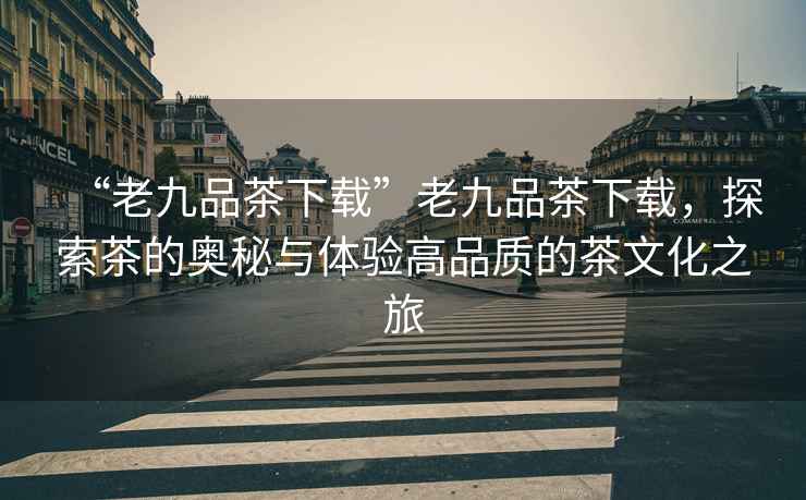 “老九品茶下載”老九品茶下載，探索茶的奧秘與體驗高品質(zhì)的茶文化之旅