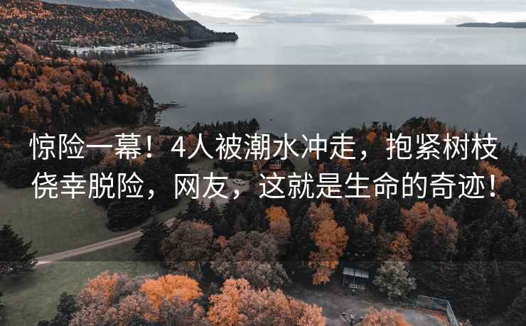 驚險(xiǎn)一幕！4人被潮水沖走，抱緊樹枝僥幸脫險(xiǎn)，網(wǎng)友，這就是生命的奇跡！