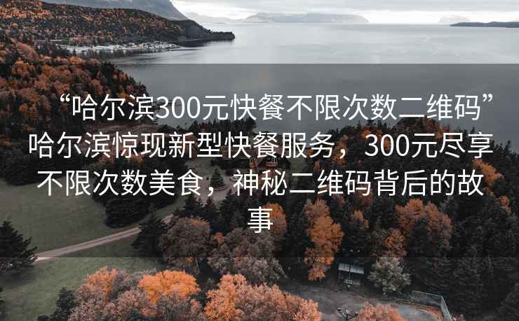 “哈爾濱300元快餐不限次數(shù)二維碼”哈爾濱驚現(xiàn)新型快餐服務(wù)，300元盡享不限次數(shù)美食，神秘二維碼背后的故事